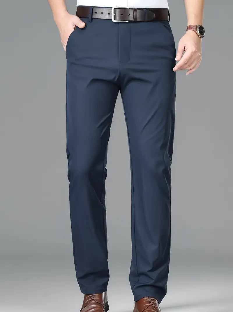 Men'S Business Casual Straight-Leg Pants for Summer