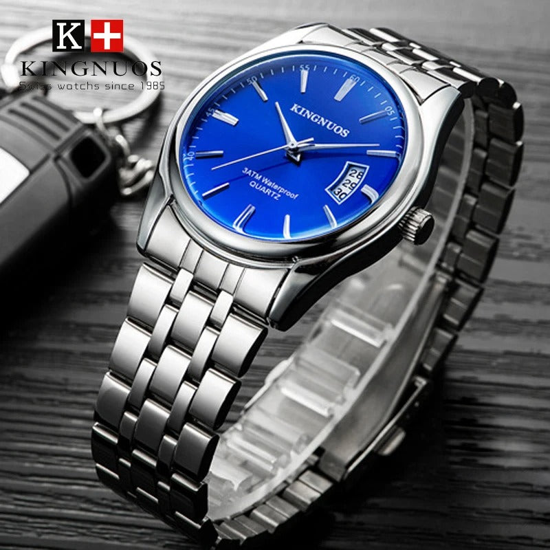 Luxury Men’s Quartz Watch Waterproof & Calendar