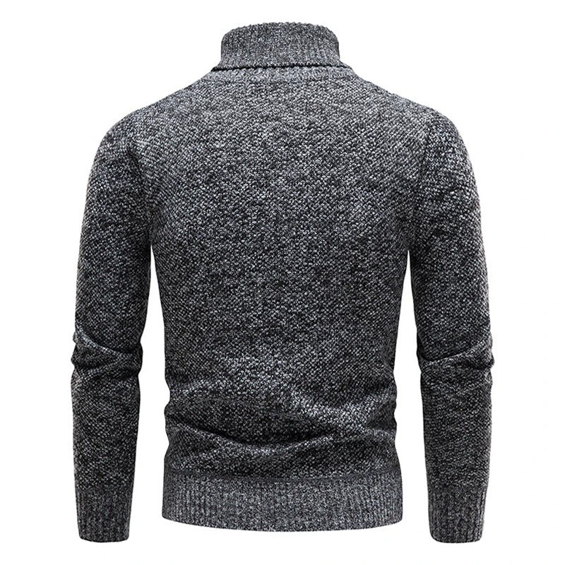 Men's Thick Turtleneck Knit Pullover Sweater