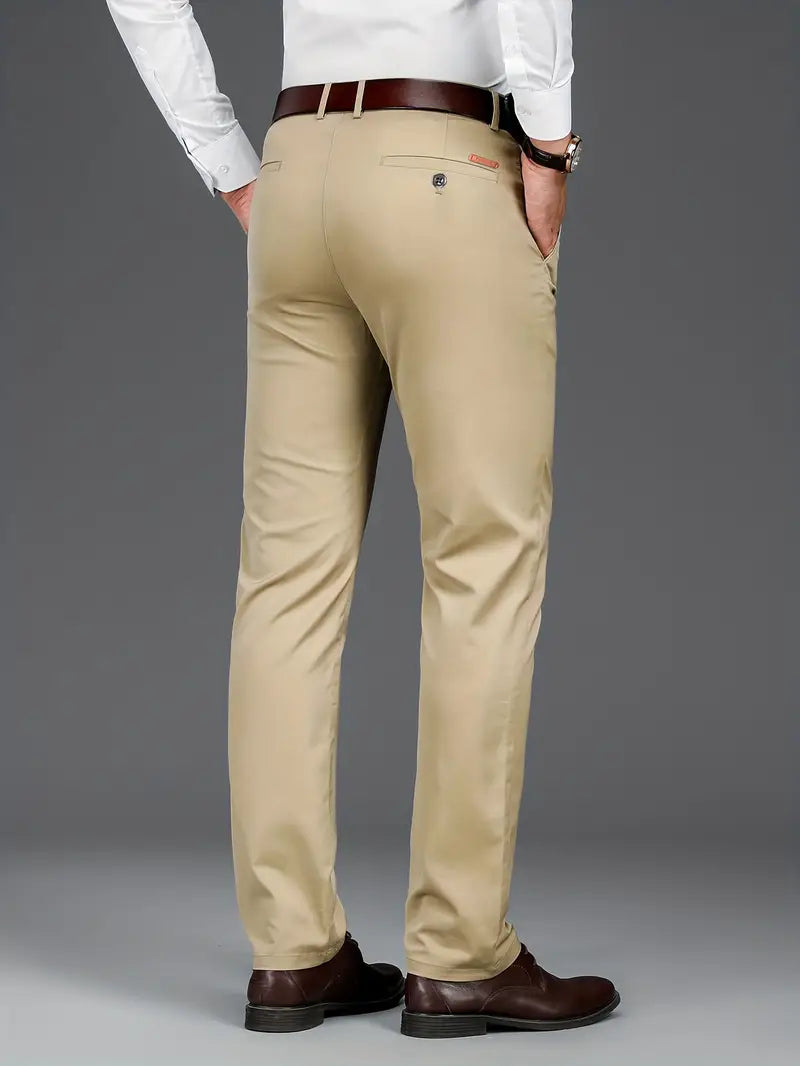 Men’s Slim-Fit Khaki Chino Pants