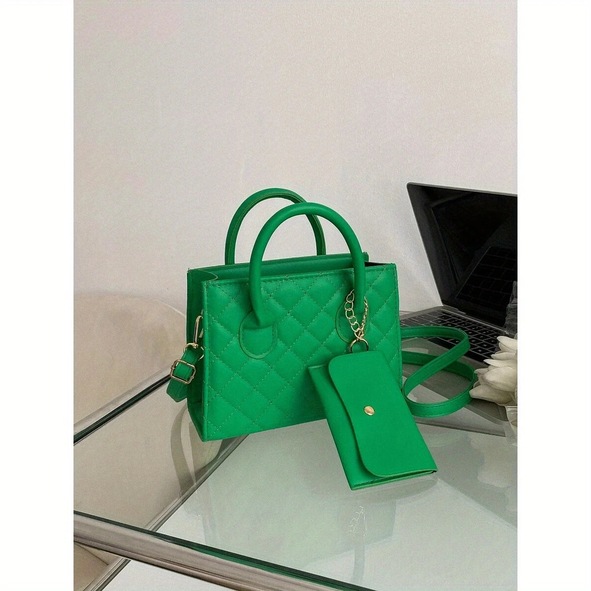 Lightweight Vintage Quilted Square Bag for Women