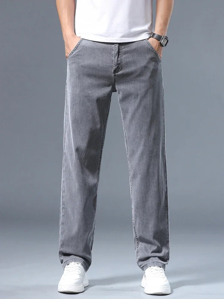 Men’s Summer Thin Loose Straight Jeans