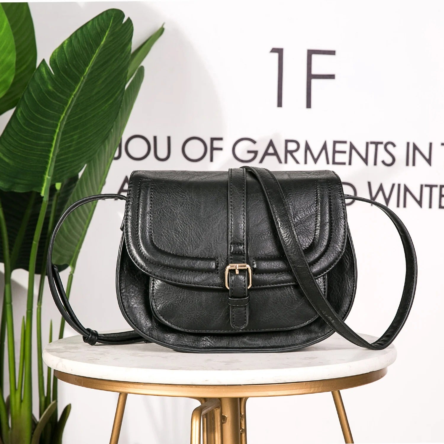 Boho Saddle Faux Leather Crossbody