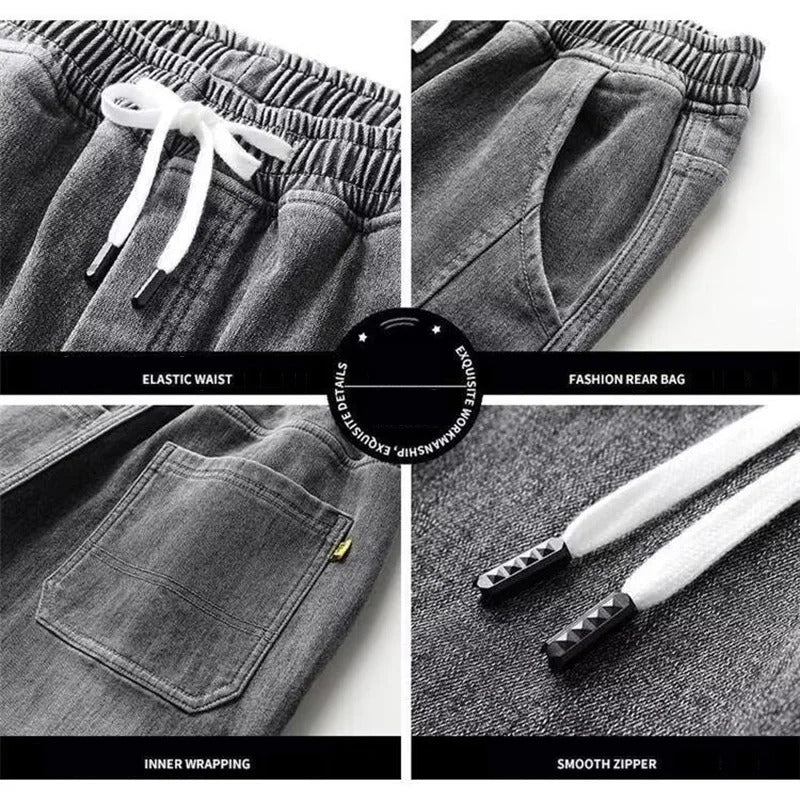 Men’s Baggy Plush Cargo Denim Pants