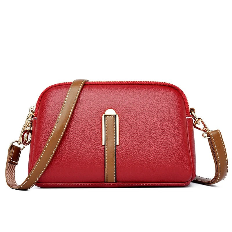 Genuine Leather Cowhide Flap Bag