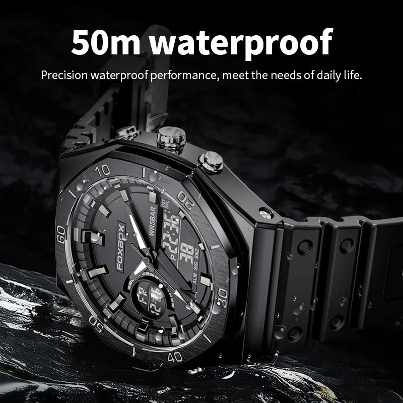 Men's Dual Display Outdoor Sports Quartz Watch