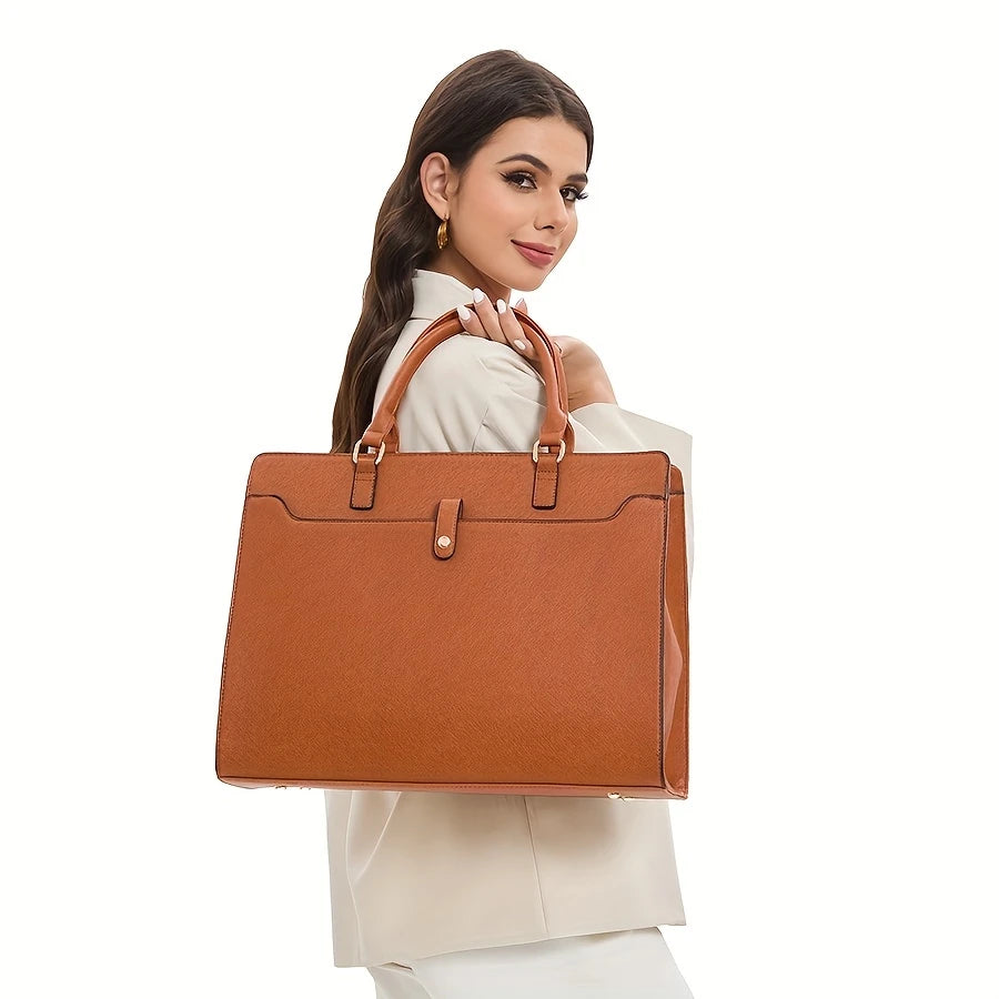 Women's High Quality Zipper Closure & Polyester Lining for Office & Business Professionals, Business Tote Bag