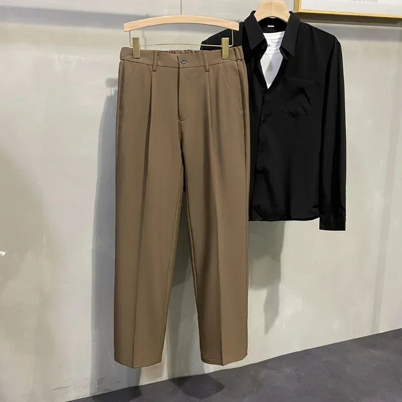 Men’s Pleated Chino Dress Pants