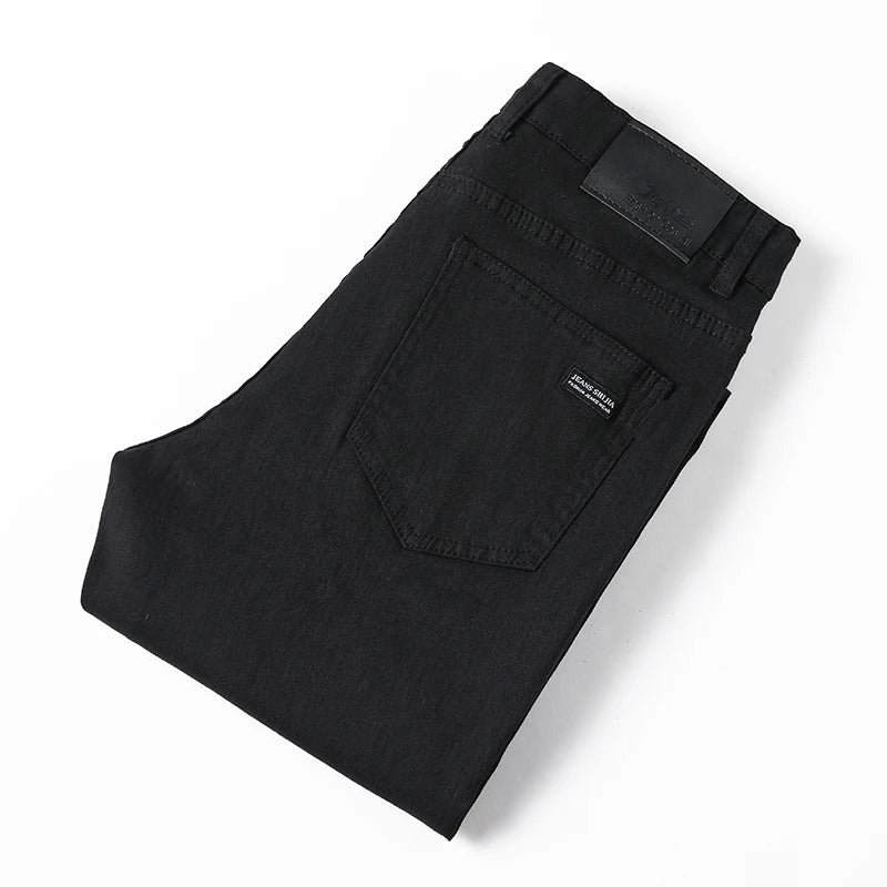Men's Pure Black Slim Fit Jeans