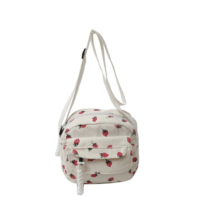 Women's Lightweight Corduroy Crossbody Bag
