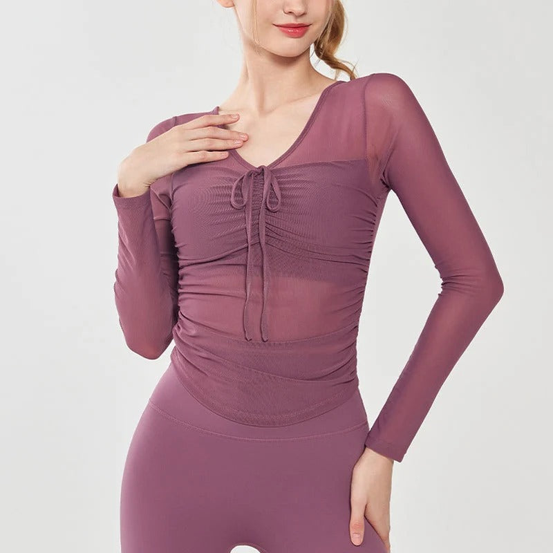 Women’s Long Sleeve Padded Yoga Top
