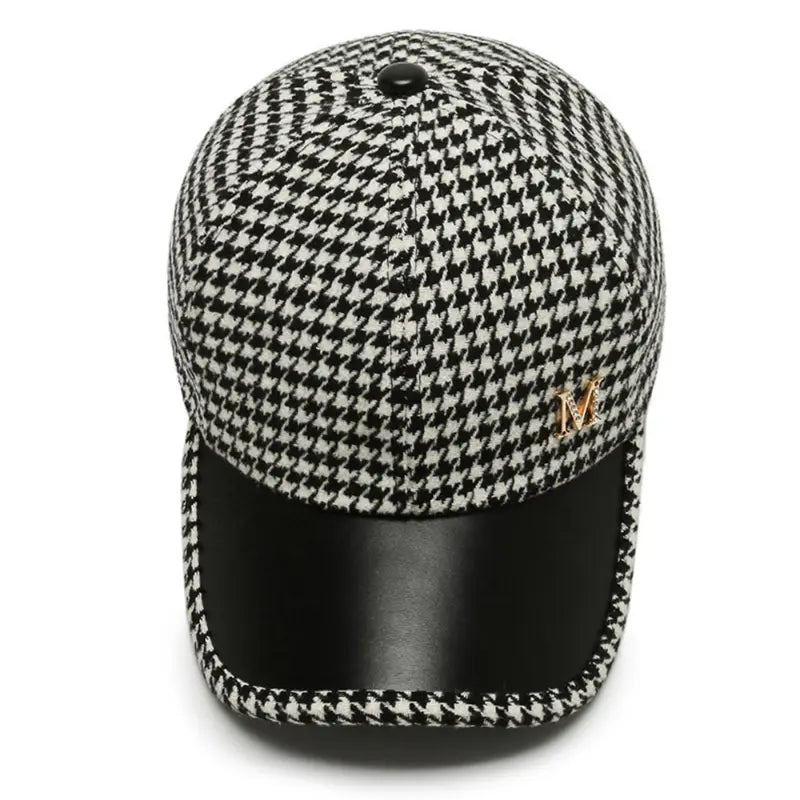 Lightweight Retro Houndstooth Baseball Cap