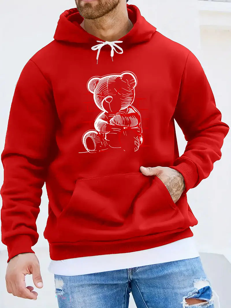 Men's Casual Printed Hoodie