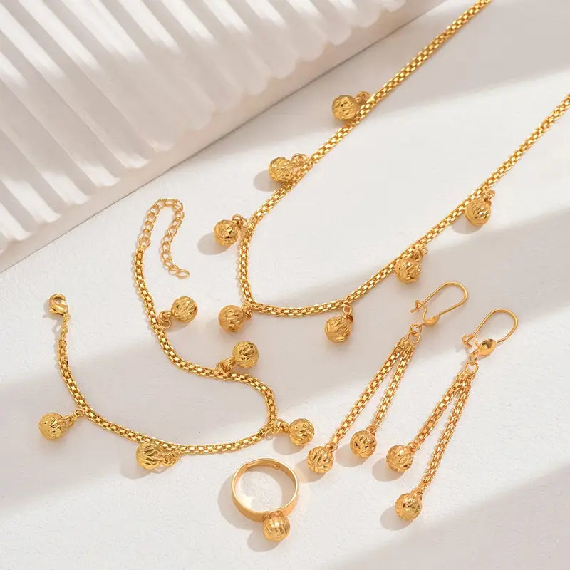 4pcs Vintage-Inspired Jewelry Set