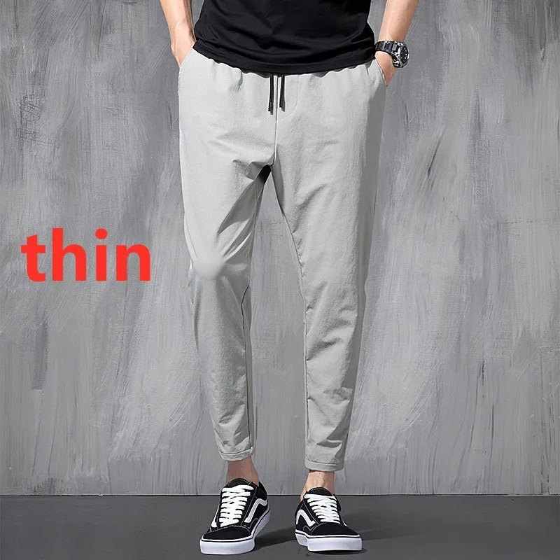 Men’s Ice Silk 9-Point Chino Pants
