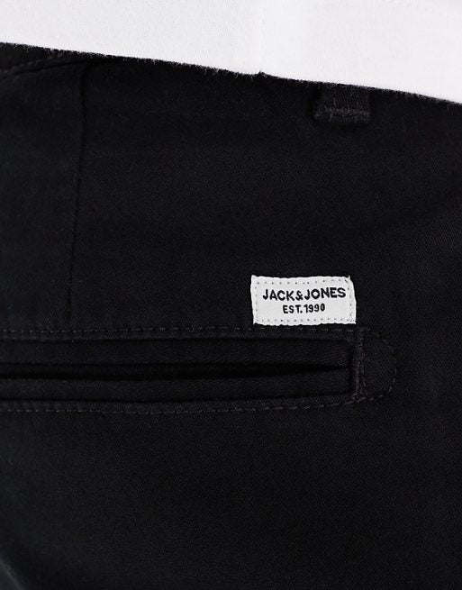 Jack & Jones Intelligence Slim Fit Chinos In Black