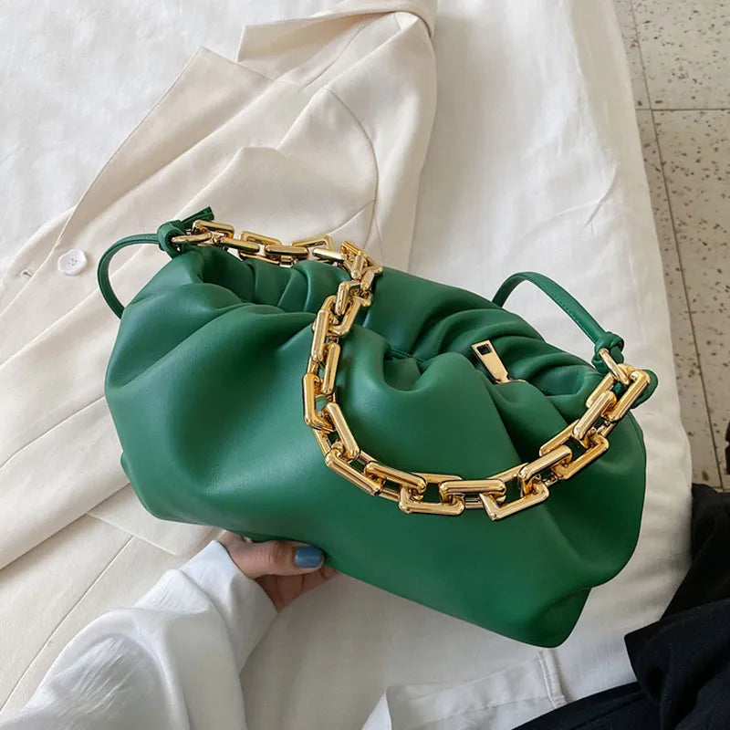 Women Creative Cloud Design Chunky Chain Shoulder Bag