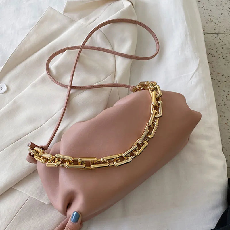 Women Creative Cloud Design Chunky Chain Shoulder Bag