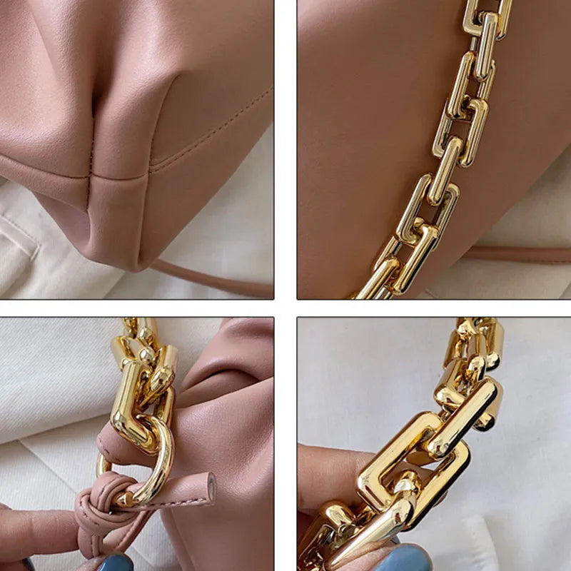 Women Creative Cloud Design Chunky Chain Shoulder Bag
