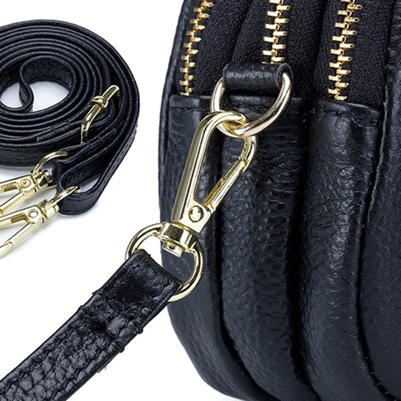 Wholesale Women Leather Solid Color Triple-layer Mini Bags