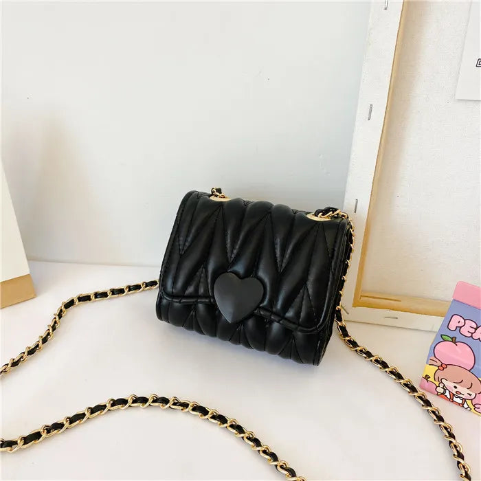 Kids Fashion Solid Color Mini Crossbody Bag