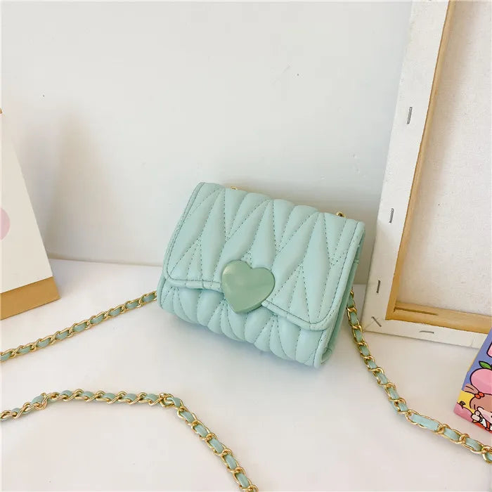 Kids Fashion Solid Color Mini Crossbody Bag