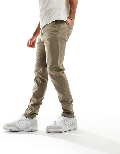 Jack & Jones Intelligence Slim Fit Chino In Beige