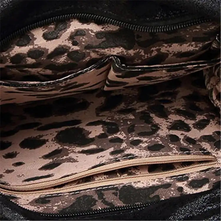 Women Fashion Color Blocking Large Capacity Chain Shoulder Bag