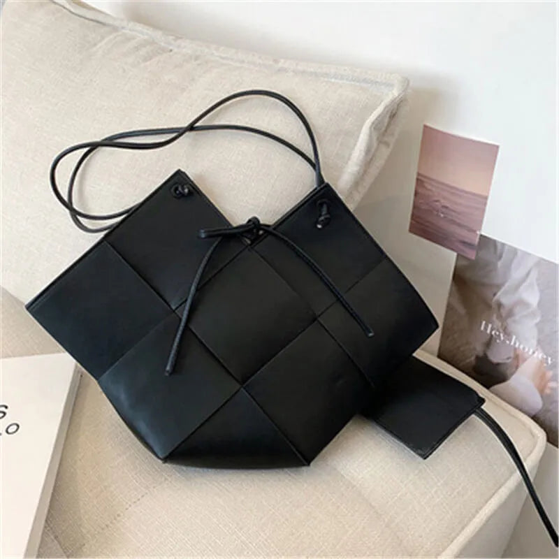 Women Fashion Solid Color Large Capacity Irregular Shoulder Bag