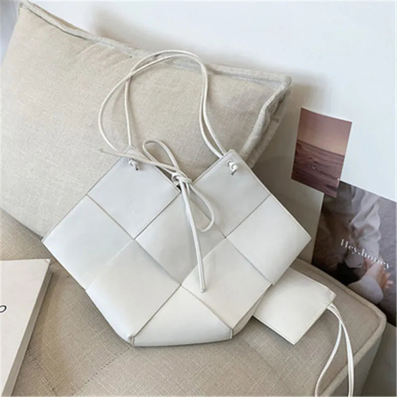 Women Fashion Solid Color Large Capacity Irregular Shoulder Bag