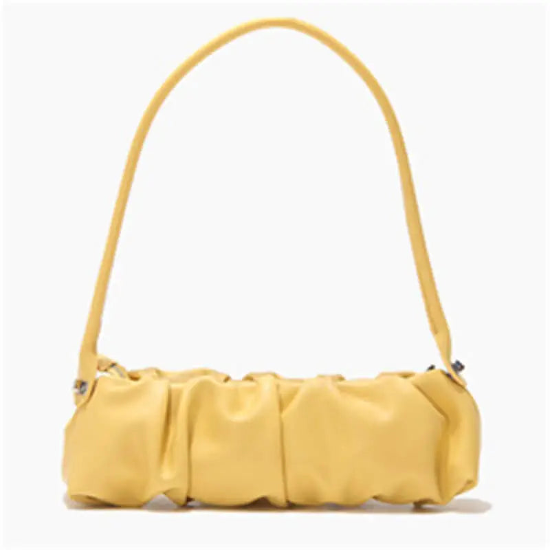 Women Fashion Solid Color Creased Shoulder Bag