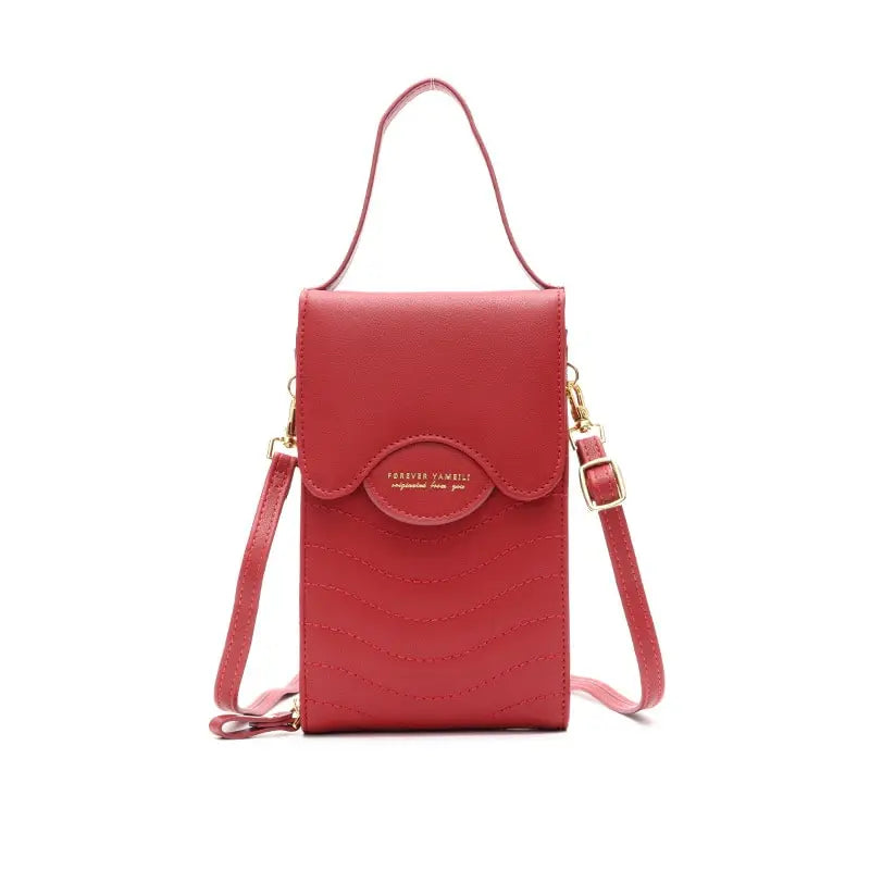 Women Fashion Solid Color Multifunction Mini Crossbody Bag
