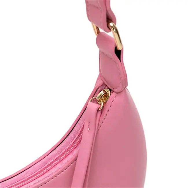 Women Simple Style Solid Color Irregular Underarm Bag