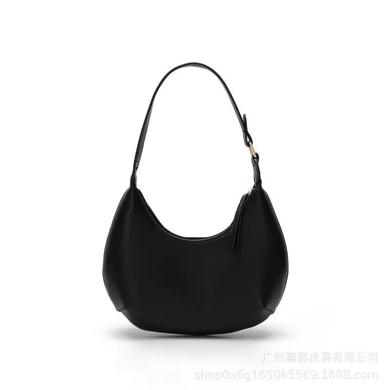 Women Simple Style Solid Color Irregular Underarm Bag