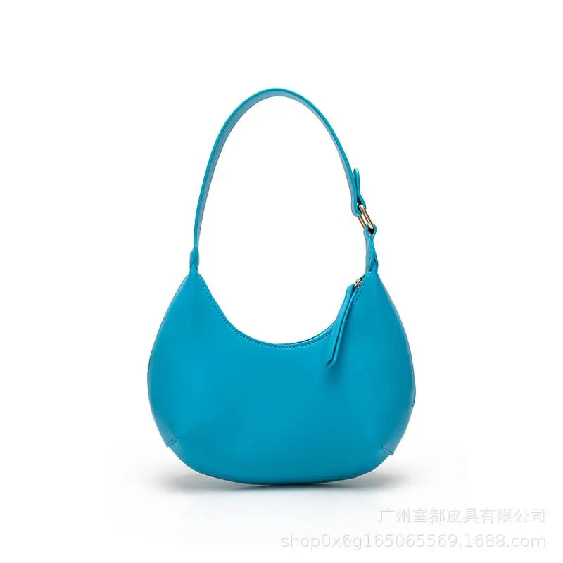 Women Simple Style Solid Color Irregular Underarm Bag