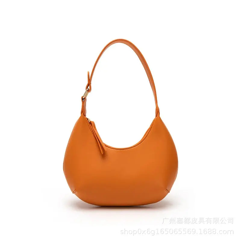 Women Simple Style Solid Color Irregular Underarm Bag