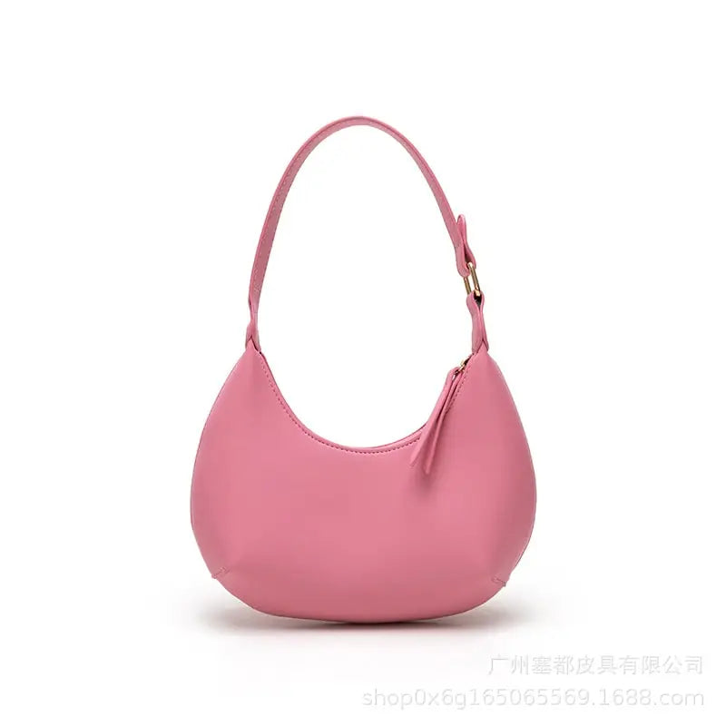 Women Simple Style Solid Color Irregular Underarm Bag