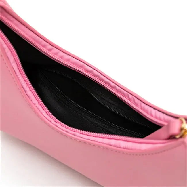 Women Simple Style Solid Color Irregular Underarm Bag