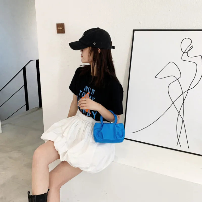 Wholesale Women Fashion Crease Clouds Mini Crossbody Bag