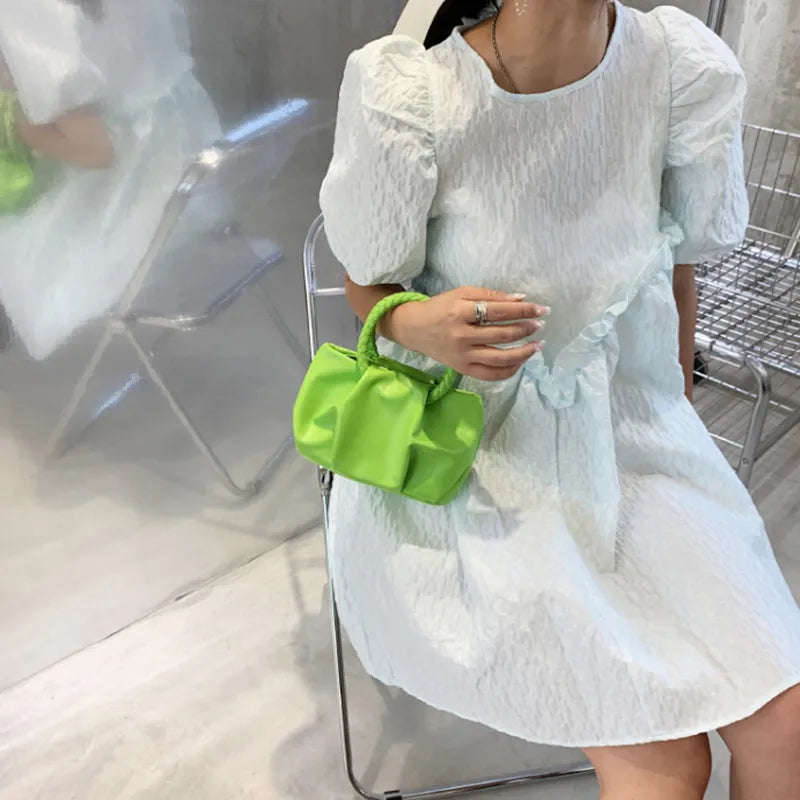 Wholesale Women Fashion Crease Clouds Mini Crossbody Bag