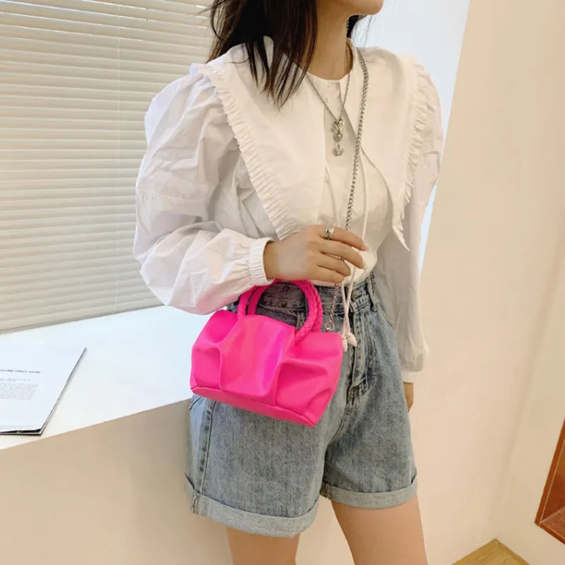 Wholesale Women Fashion Crease Clouds Mini Crossbody Bag