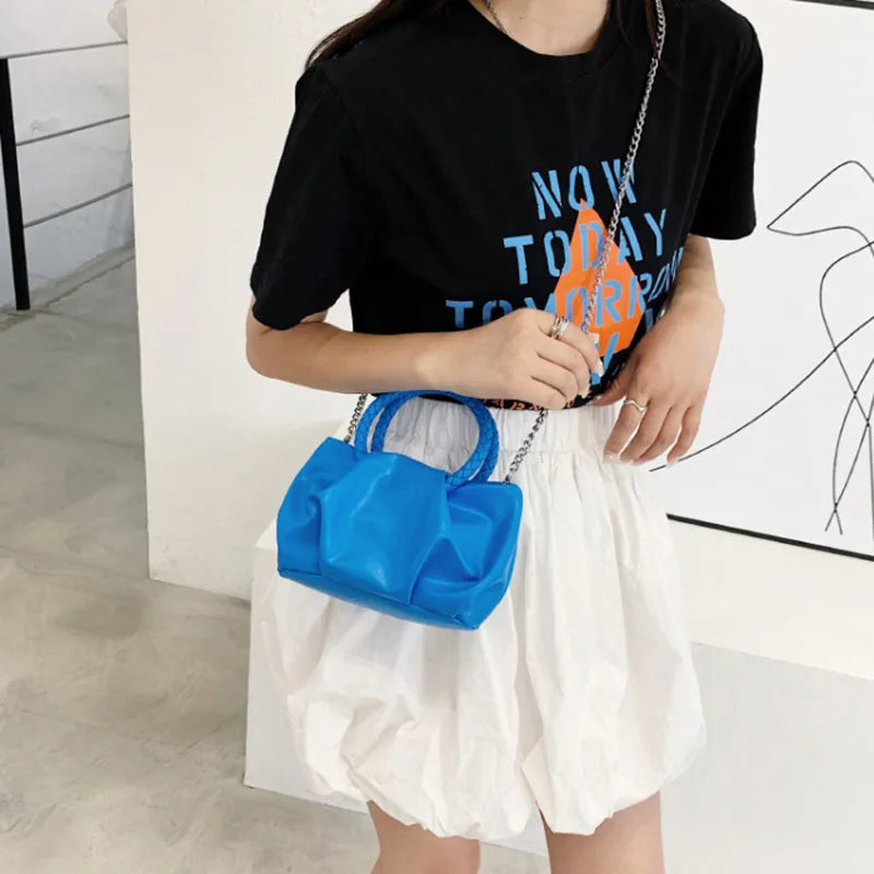 Wholesale Women Fashion Crease Clouds Mini Crossbody Bag