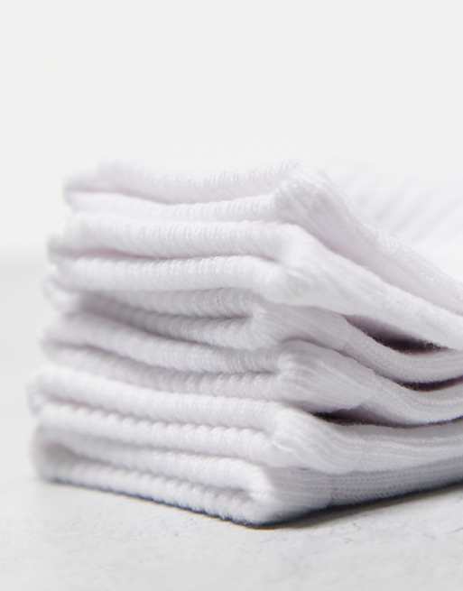 Men adidas Originals 6-pack quarter socks in white