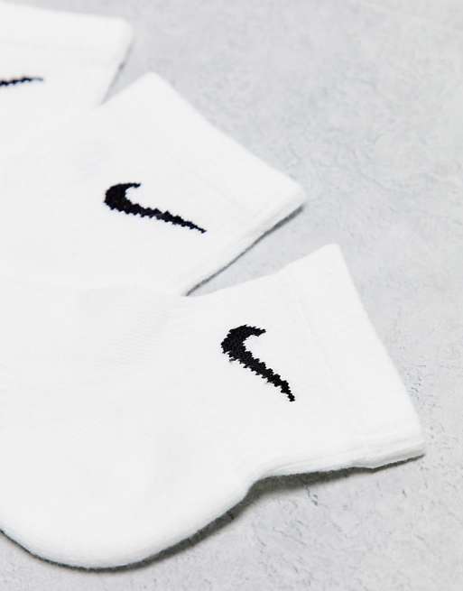 Men Nike Training Everyday Plus Cushioned 3-pack ankle socks in white