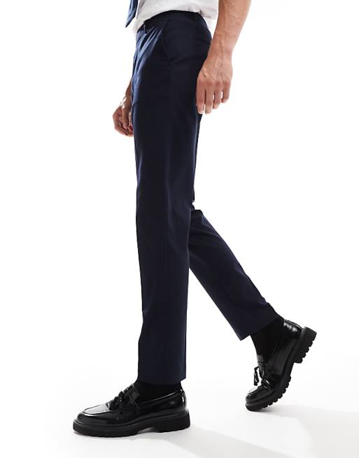 Chino Asos Design Slim Dressy Pants In Navy
