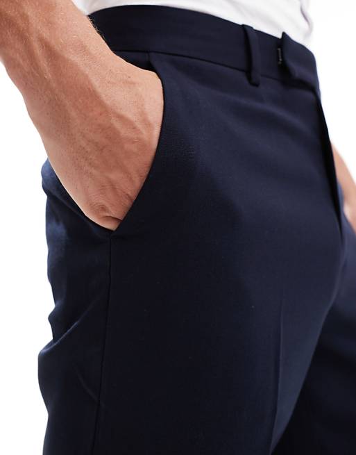 Chino Asos Design Slim Dressy Pants In Navy