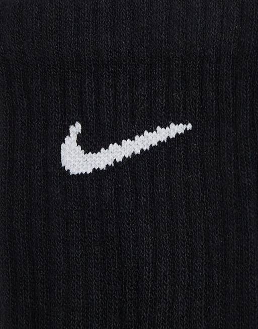Men Nike Training Everyday Cushioned 6 pack crew sock in black