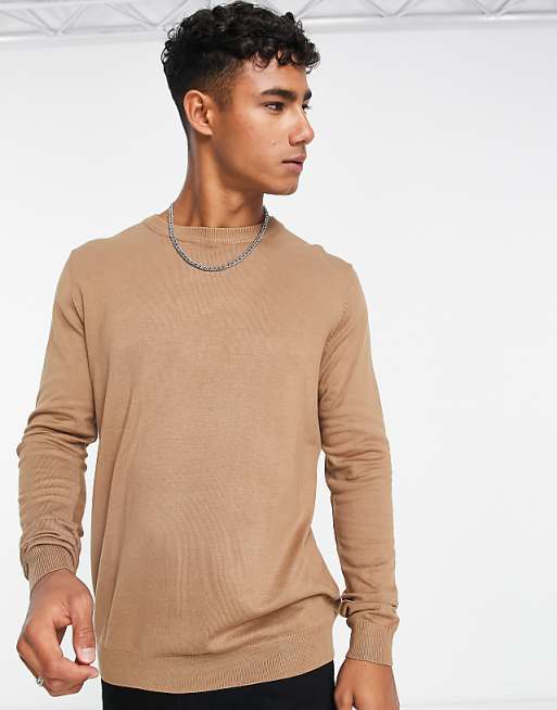 Pull&bear Relaxed Fit Sweater In Beige