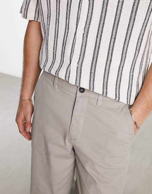 Adpt Wide Fit Chinos In Light Gray