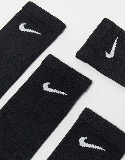 Men Nike Training Everyday Plus Cushioned 3-pack crew socks in black